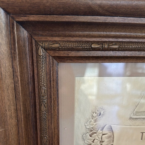 Vintage Brown Framed Lord's Prayer Wall Art - Picture 6 of 11